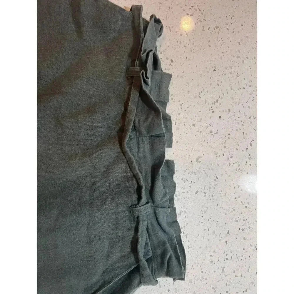 June &hudson skirt loose olive green tie belt size small - Picture 4 of 6
